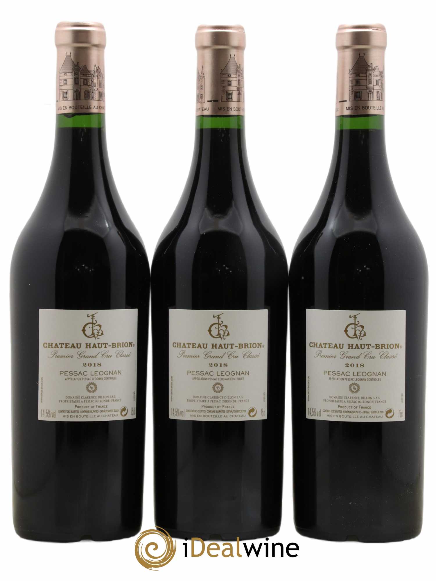 Château Haut Brion 1er Grand Cru Classé  2018 - Lot de 6 Bouteilles