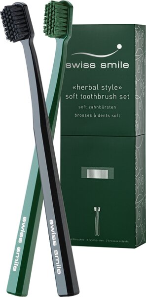 Swiss Smile Herbal Bliss Farbe: grün & schwarz Zahnbürste