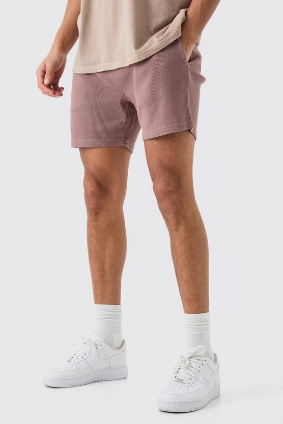 Slim-Fit Shorts in Waffeloptik