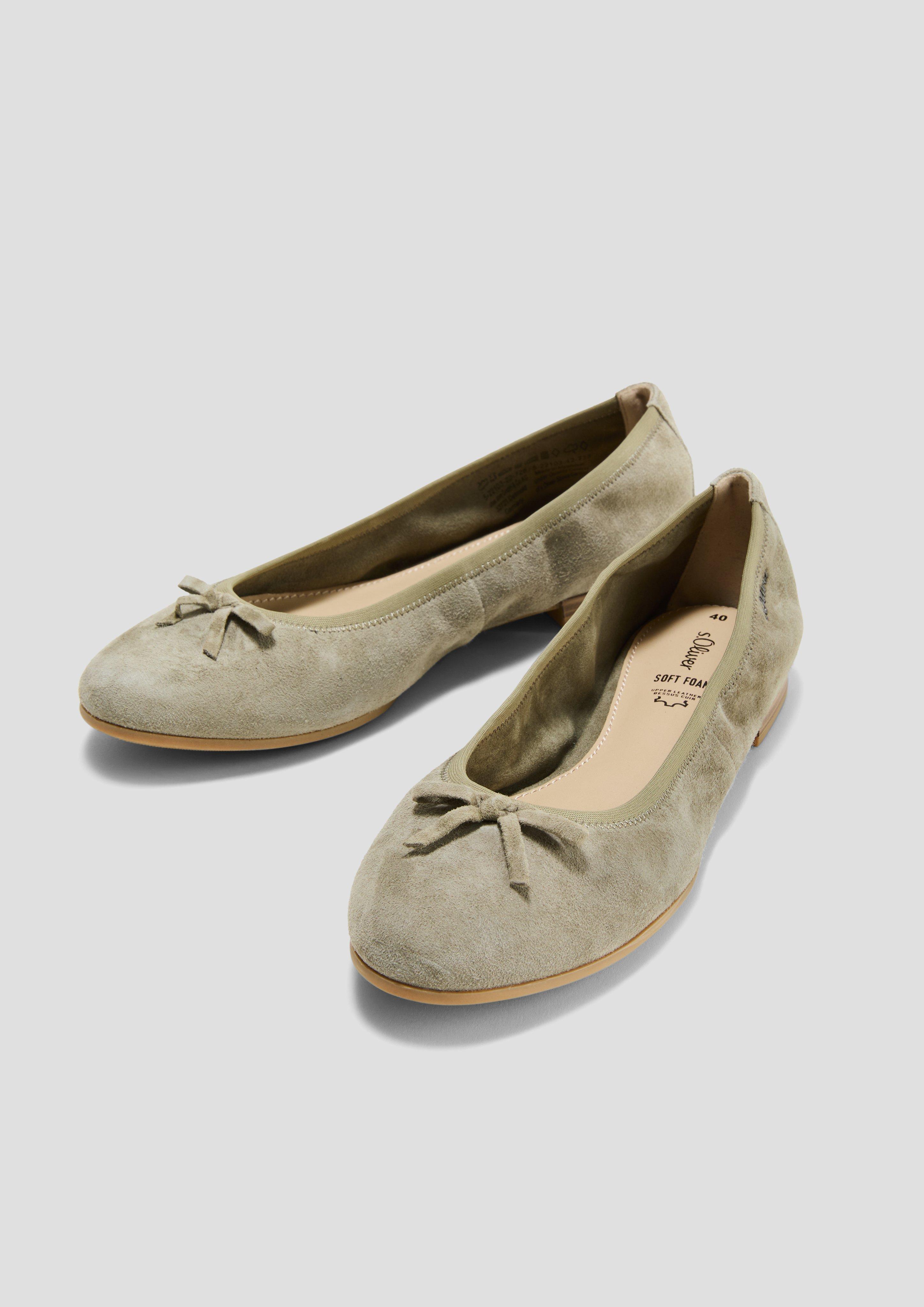 Klassische Leder-Ballerinas mit Schleifchen-Detail  6008820-728