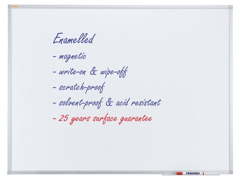 FRANKEN X-tra!Line Whiteboard SC3203 Wandmontiert Magnetisch Emaille 120 x 90 cm