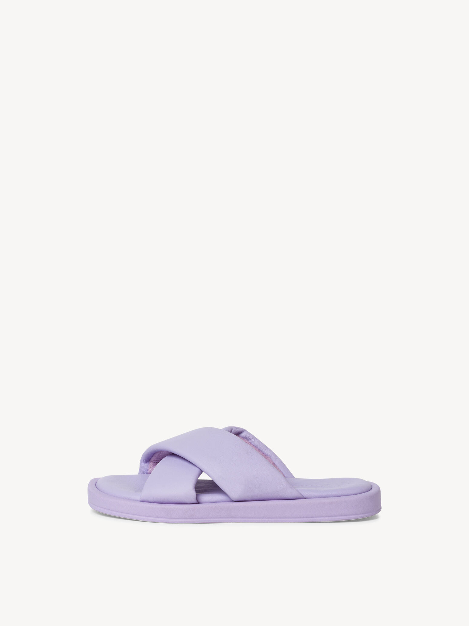 Mule en cuir - mauve