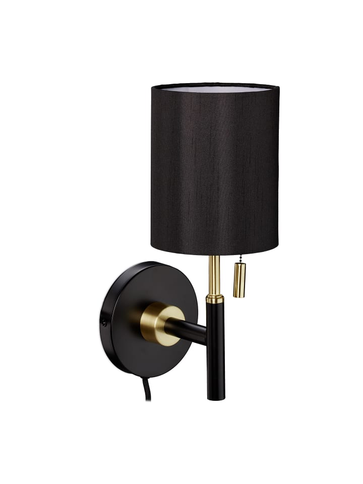 relaxdays Wandleuchte in Schwarz/Gold günstig kaufen onesize
