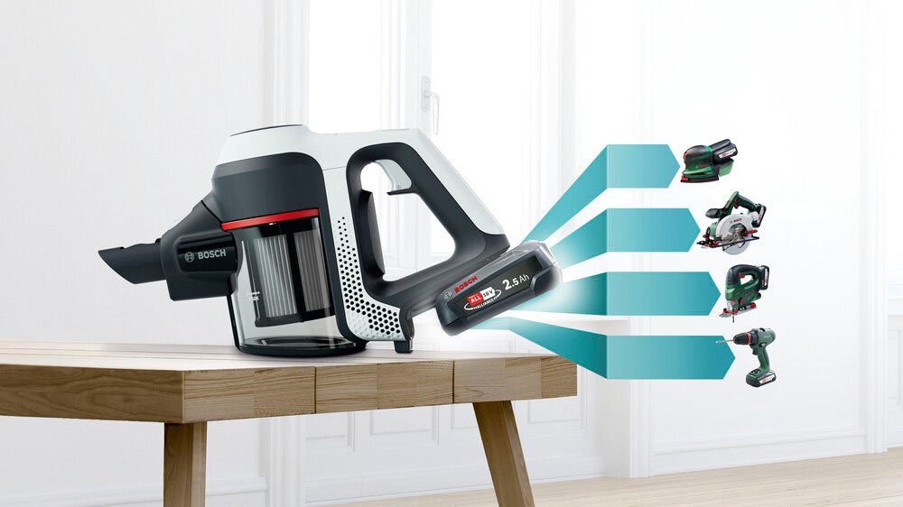 BOSCH Akku-Stielstaubsauger Unlimited BKS611MTB, beutellos, besonders leicht - nur 2,3 kg schwer