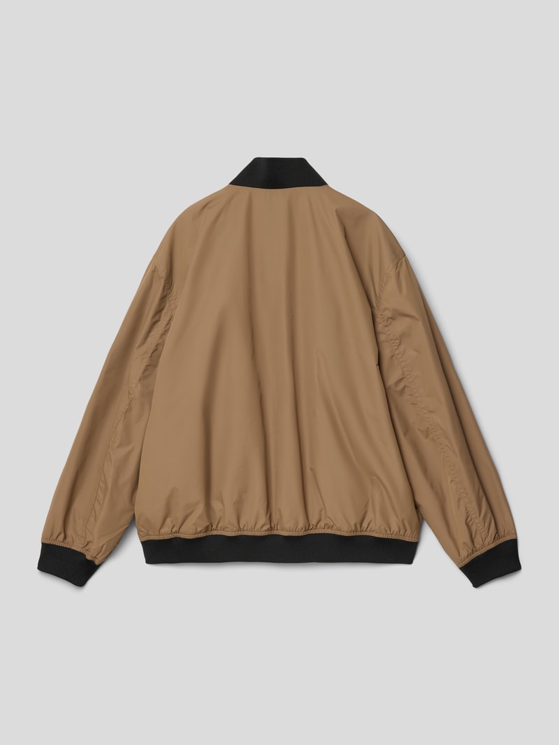 Jacke mit Label-Detail in schokobraun