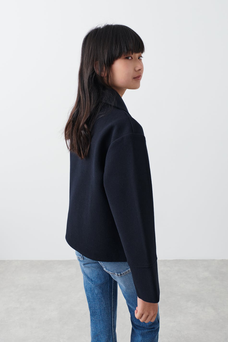 Y short felt jacket
