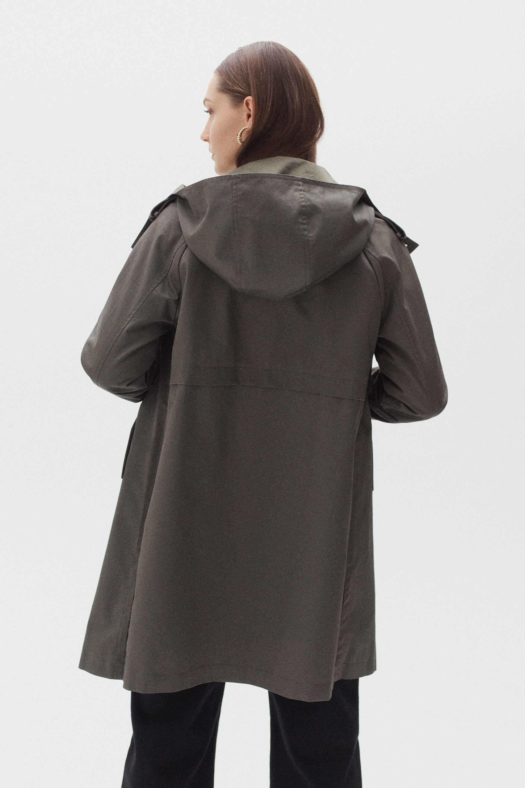 trench sofia vert kaki femme