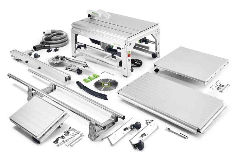 Festool 574782 CS 70 EBG-Set sierra de mesa perfecta con sistema de tracción Precisio