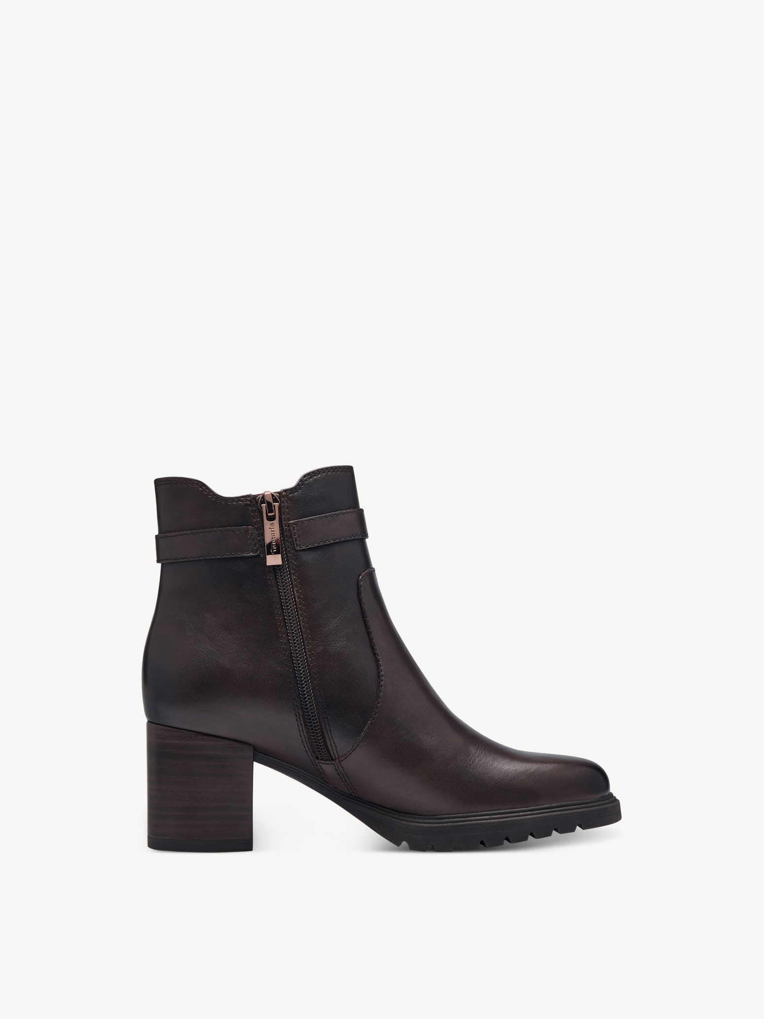 Bottine en cuir - marron