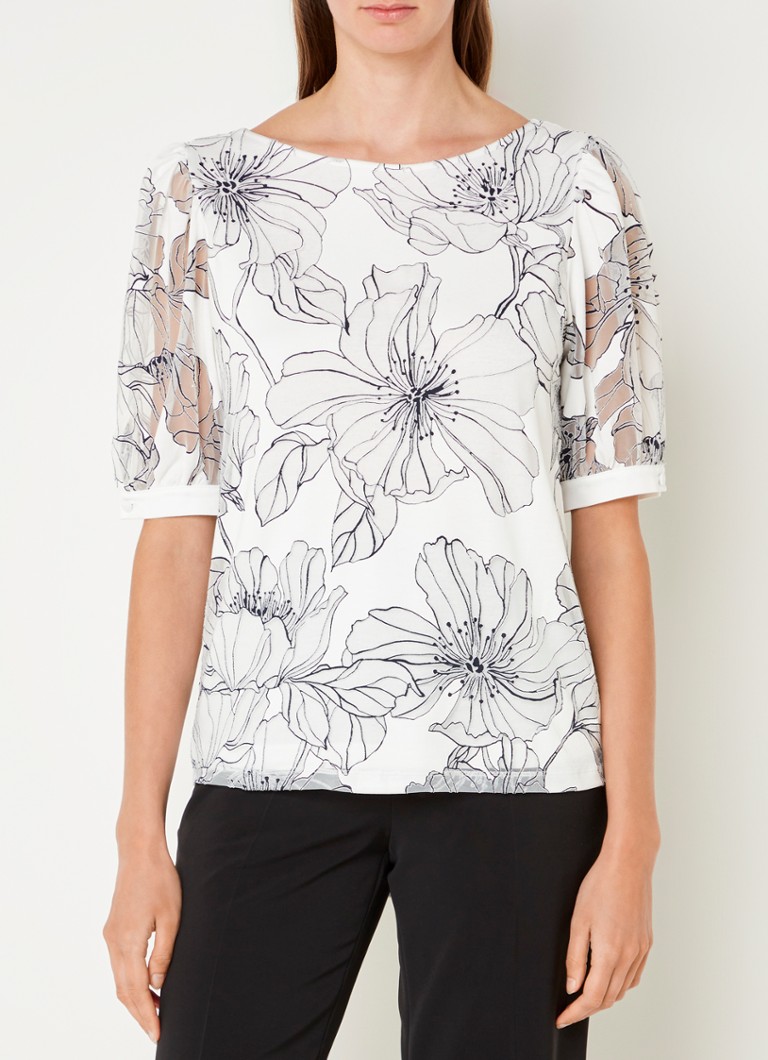 Top semitrasparente con stampa floreale Phase Eight Kelly