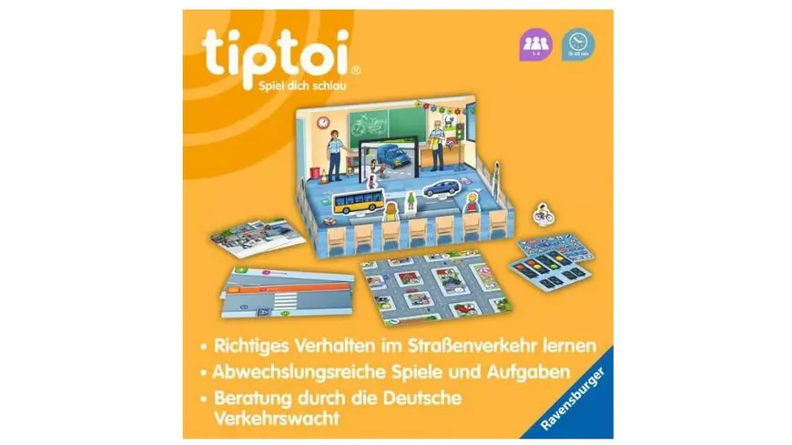 Ravensburger tiptoi - Sicher durch den Straßenverkehr - Lernspiel ab 5 Jahren
