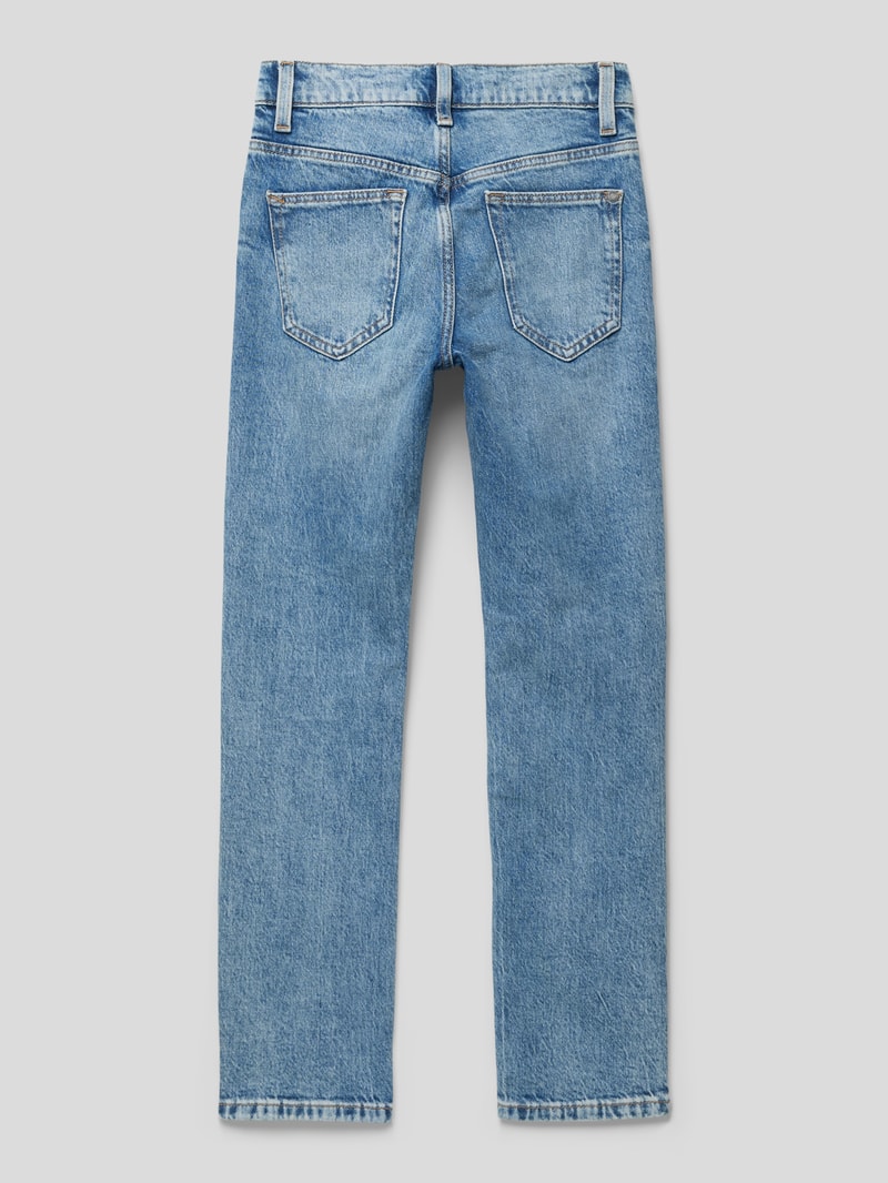 Slim Fit Jeans mit Knopfverschluss in blau