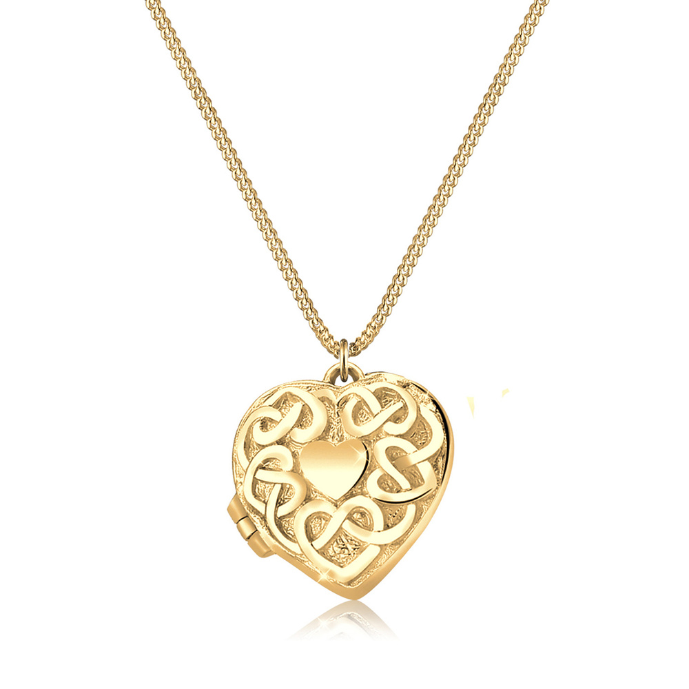 Elli Elli Collier Femme Médaillon Coeur Ornement de Pendentif Ludique en Argent Sterli collier