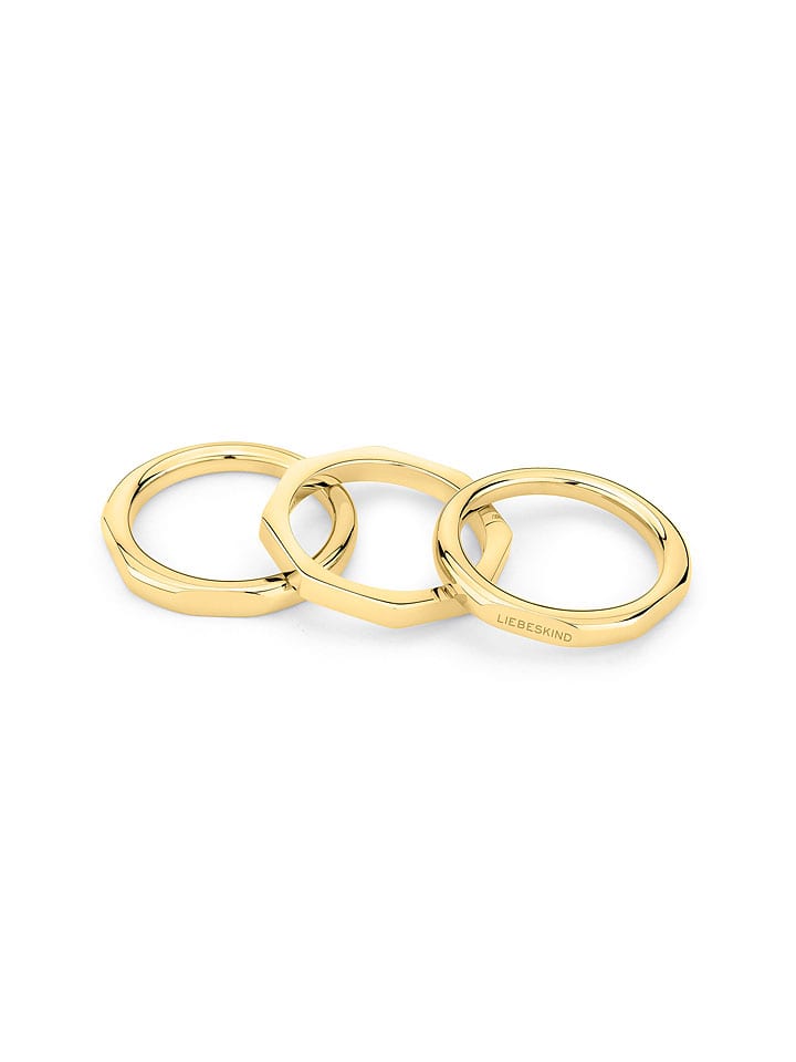 Liebeskind 3er-Set: Ringe in Gold günstig kaufen 54