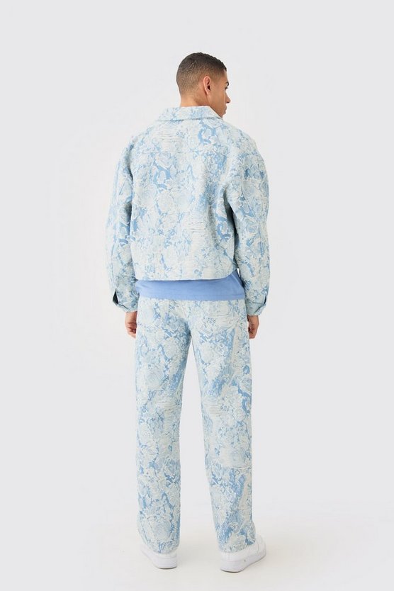 Kastige zerrissene Jeansjacke