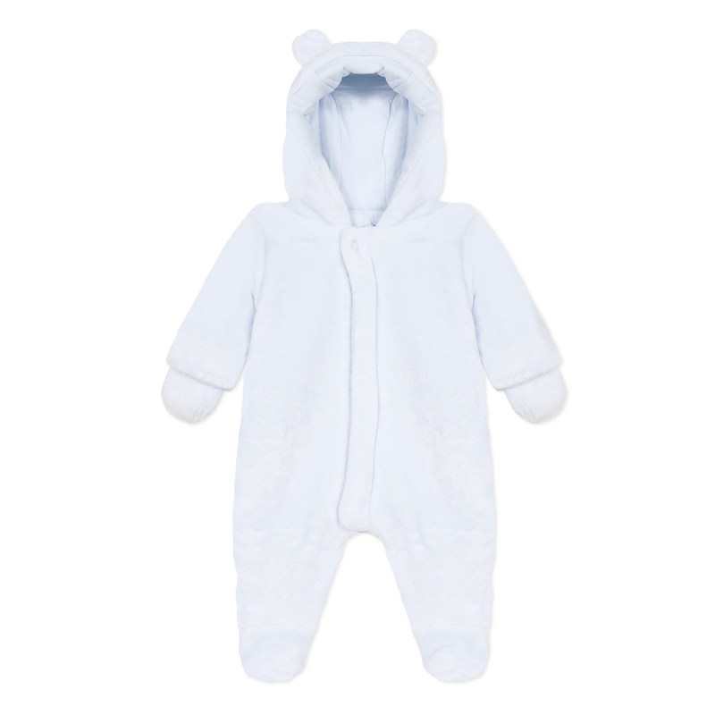 Pilote fausse fourrure bleu ciel naissance Absorba