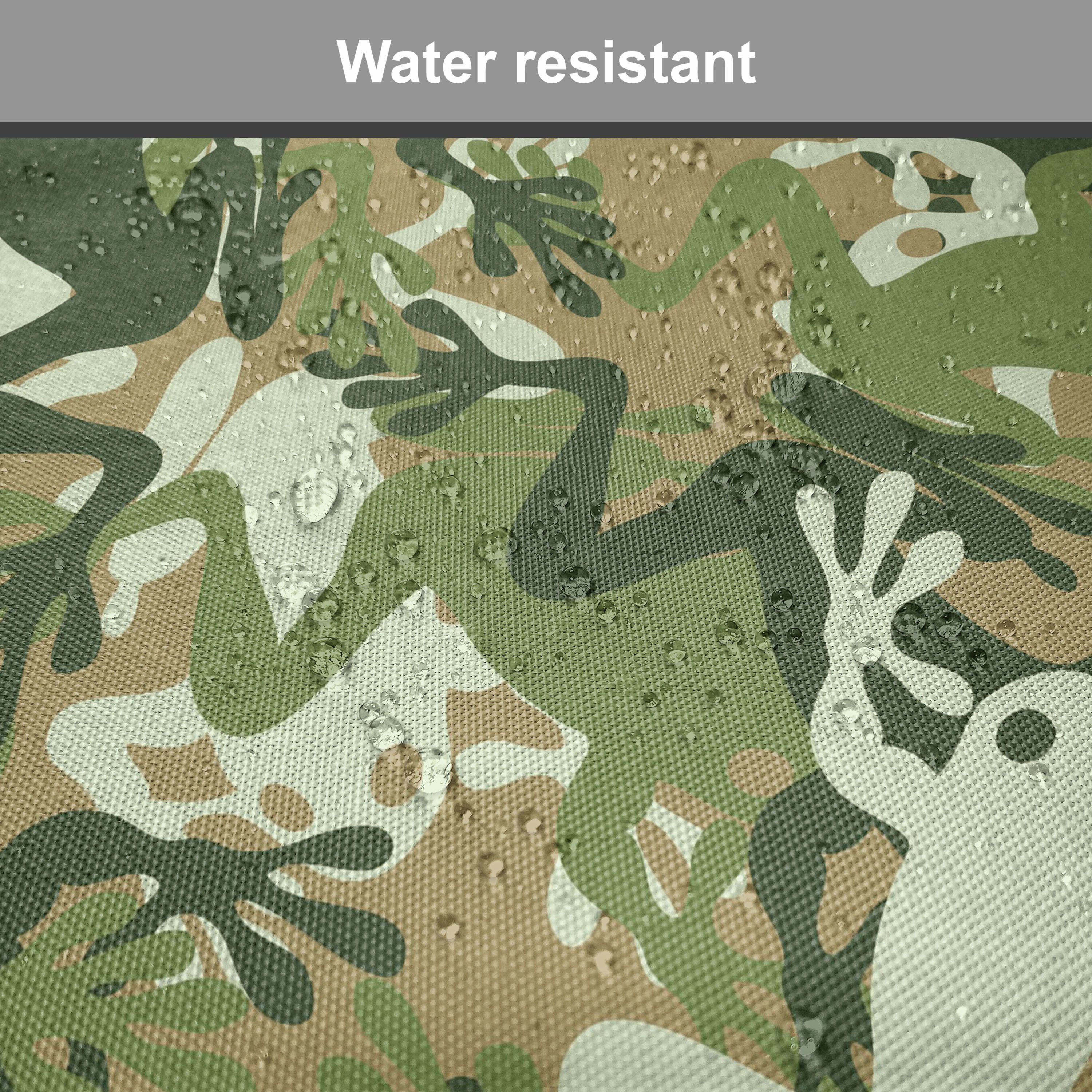 Abakuhaus Stuhlkissen Dekoratives wasserfestes Kissen mit Riemen für Küchensitze, Frosch Schädel-Camouflage-Design