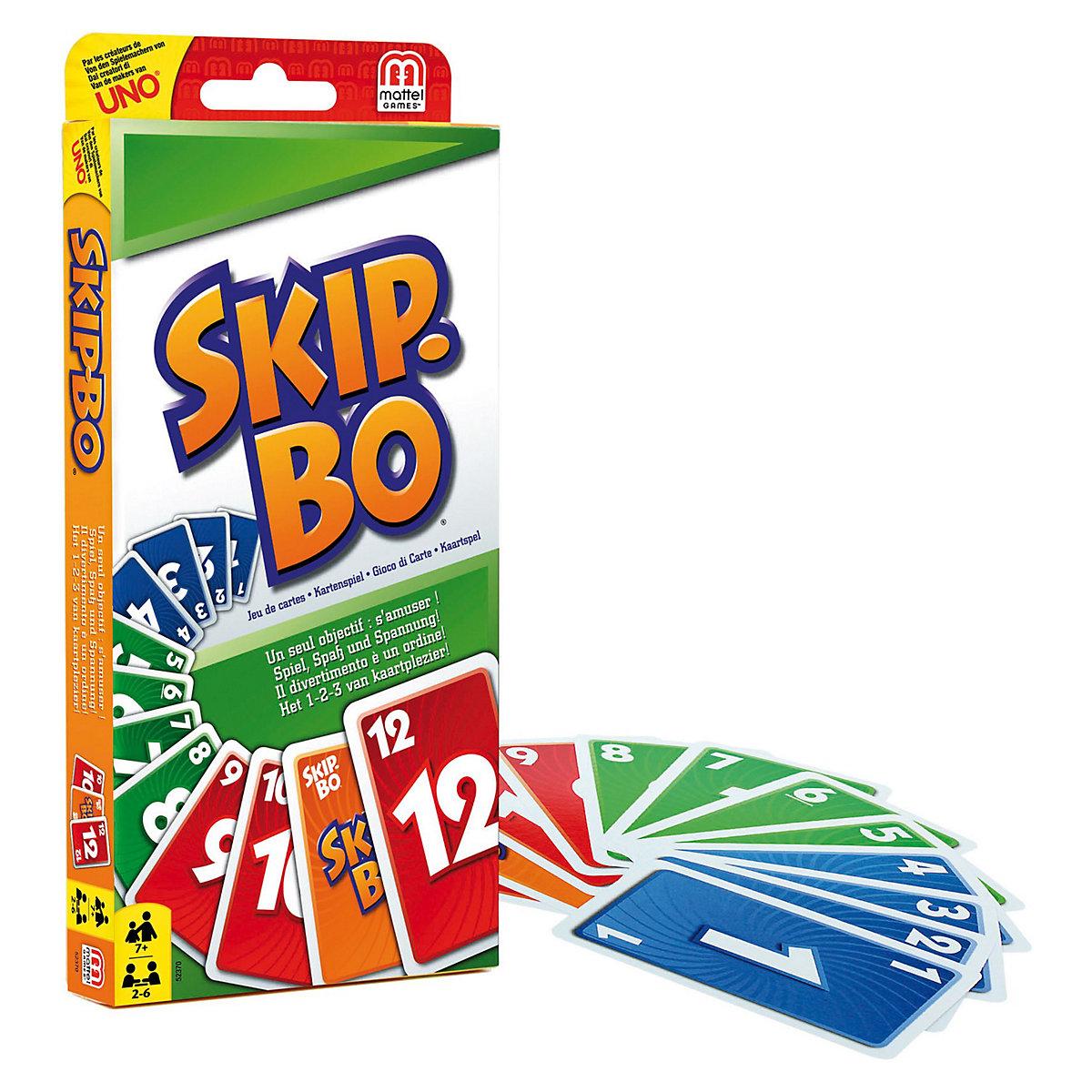 Mattel Games SKIP-BO, Kartenspiel, Gesellschaftsspiel, Familienspiel, Kinderspiel