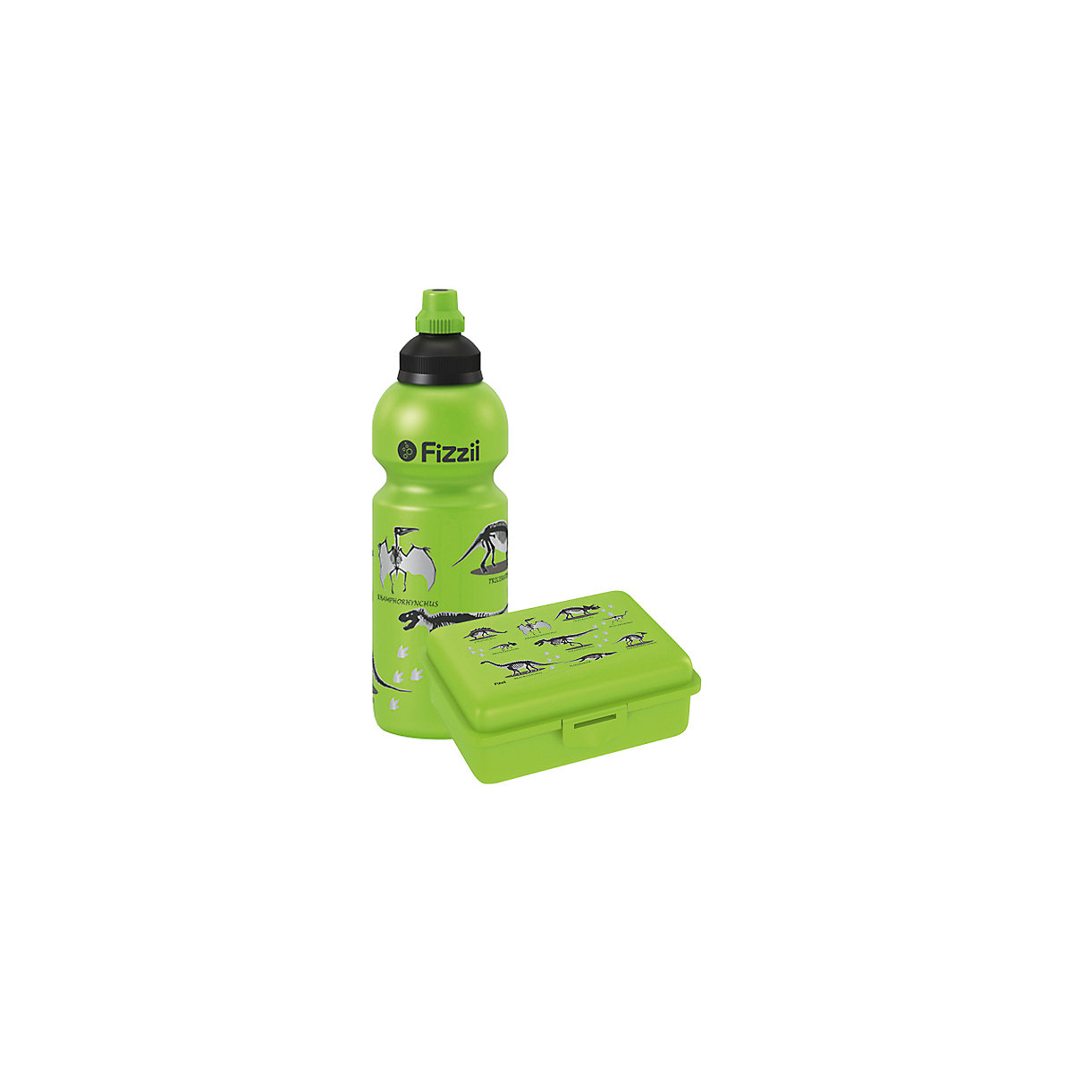 Pausenset, Trinkflasche & Brotdose Dino, 600 ml, inkl. Ersatzverschluss
