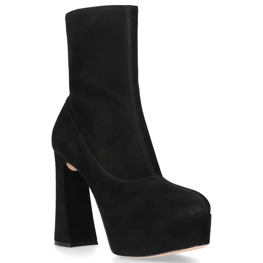 Gianvito Rossi - Stiefeletten HOLLY BOOTIE Veloursleder - schwarz