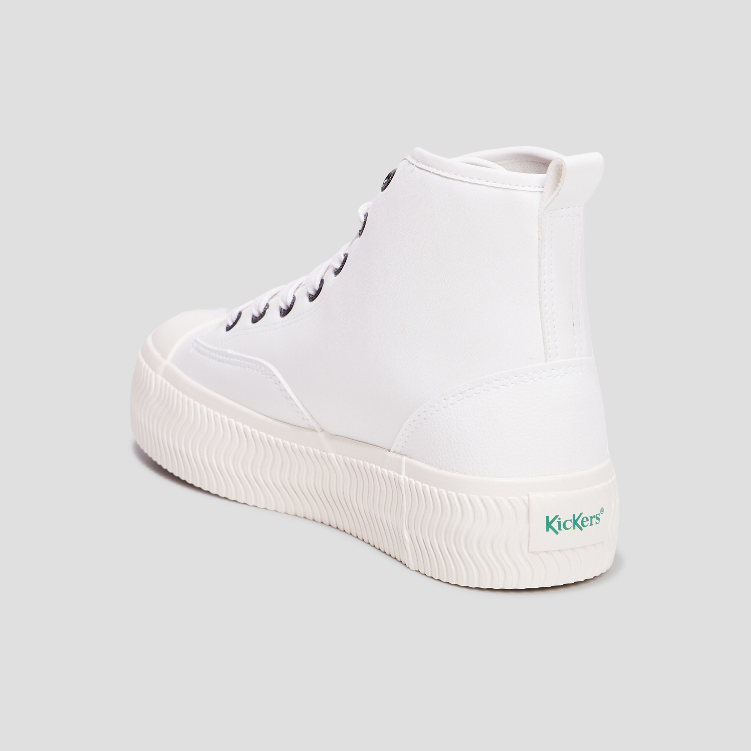 Baskets montantes Kickers Reallife blanc femme | La Halle