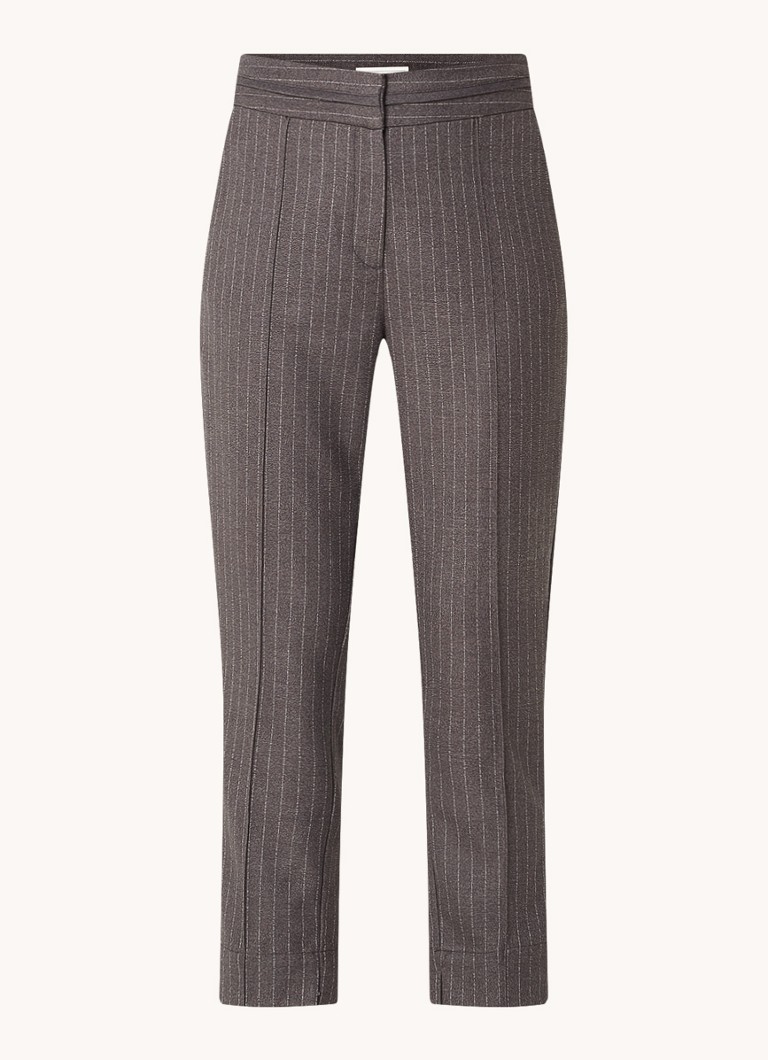 Pantaloni Aaiko Parene cu croială mulată, talie înaltă, bretele delicate și buzunare laterale.