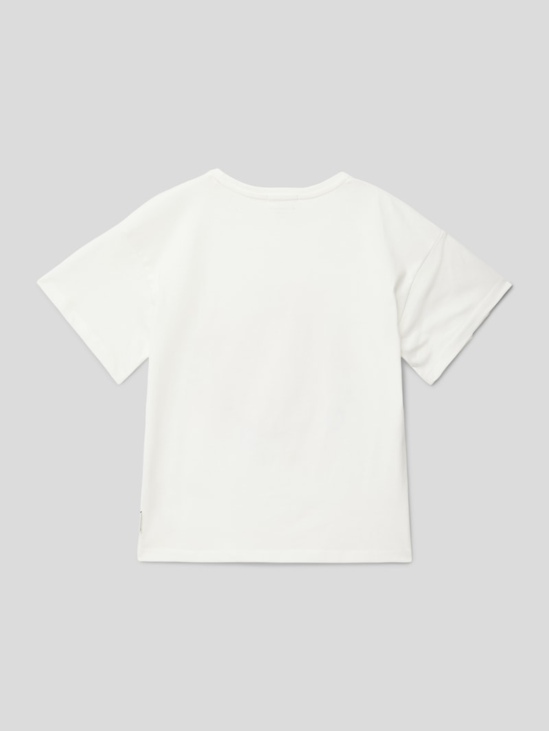T-Shirt mit Motiv-Print in weiß