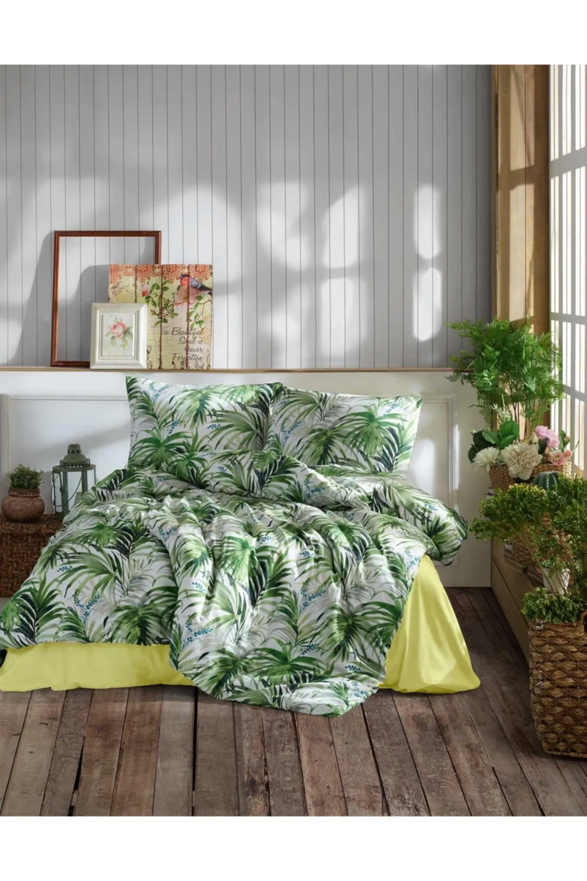 Elart  Nature Texture Bettbezug-Set für Einzelbett, 100 % natürliche Baumwolle, Ranforce, 3-teilig