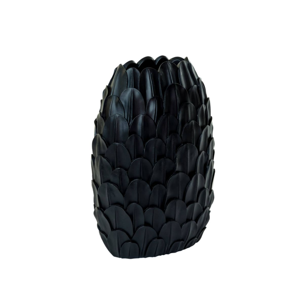 Trendhopper Vase Feder Schwarz 40 cm