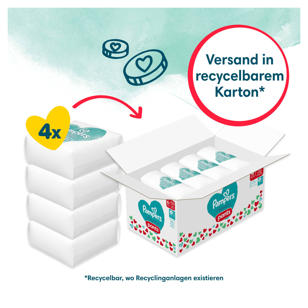 Baby Pants Harmonie Gr.6 Junior (15+ kg), Monatsbox, 132 St