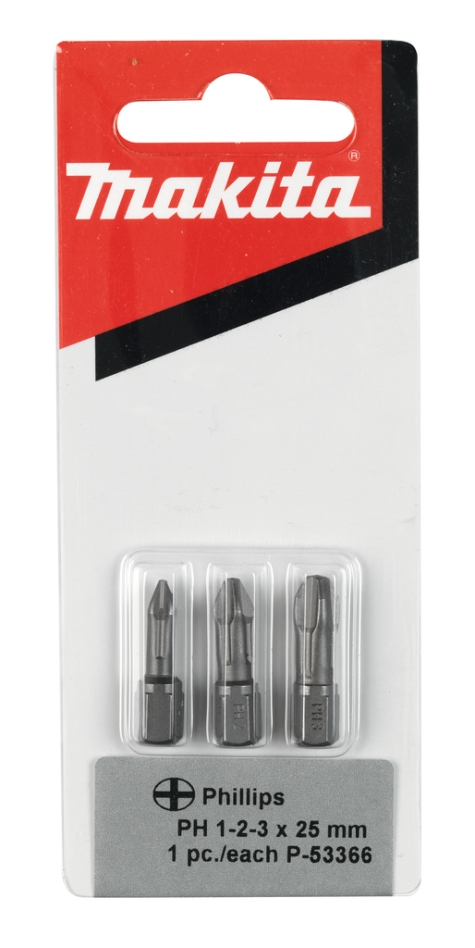 Makita Accesorii P-53366 Set 3-delige Torsion schroefbitset Philips