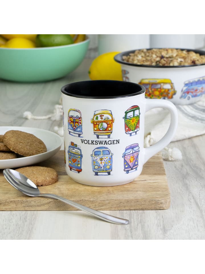 Geda Labels Tasse VW Sketch Emaille-Optik 400ml in Weiß - 400ml günstig kaufen onesize