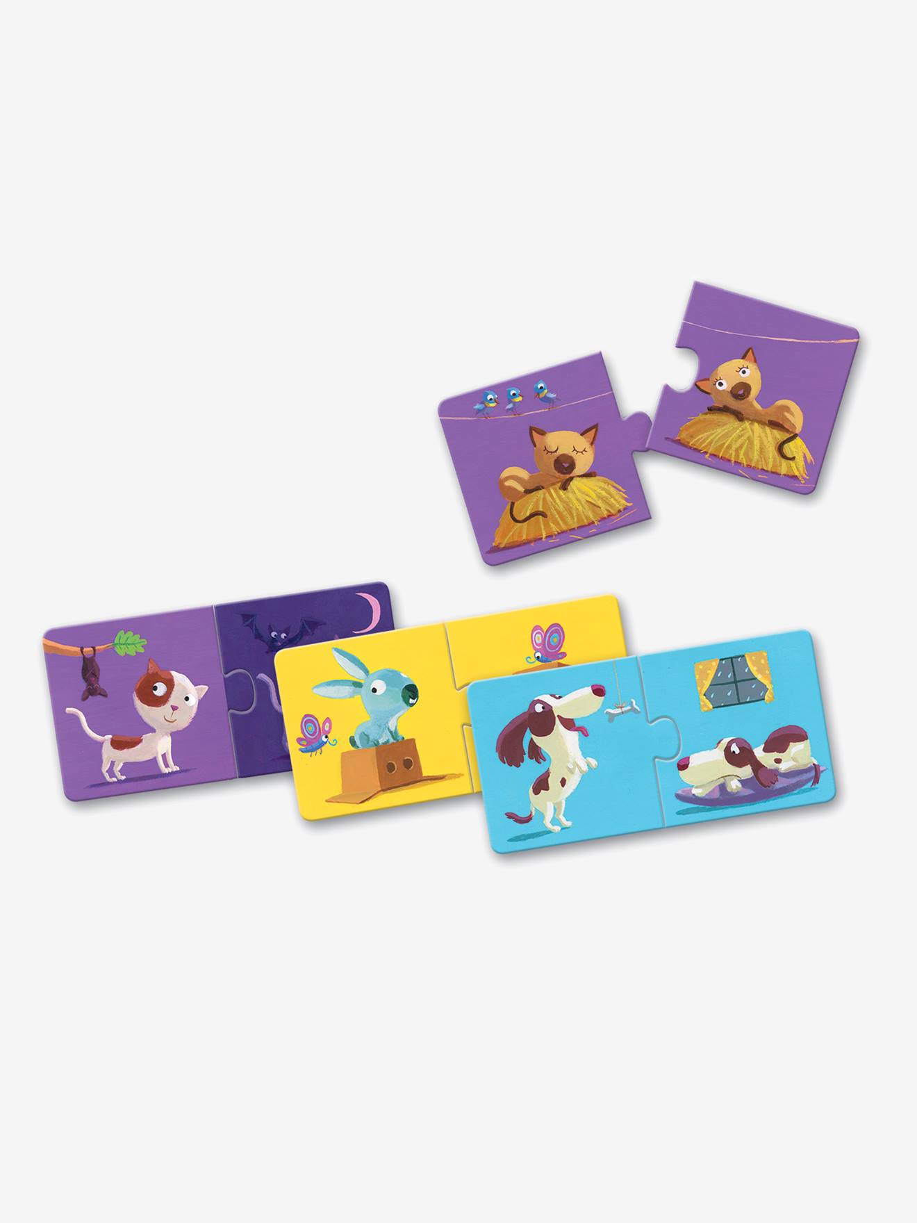 Puzzle duo les contraires DJECO multicolore