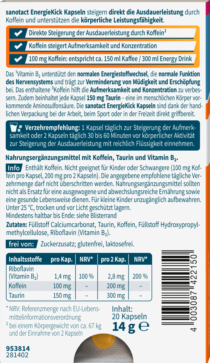 EnergieKick Kapseln 20 St, 14 g