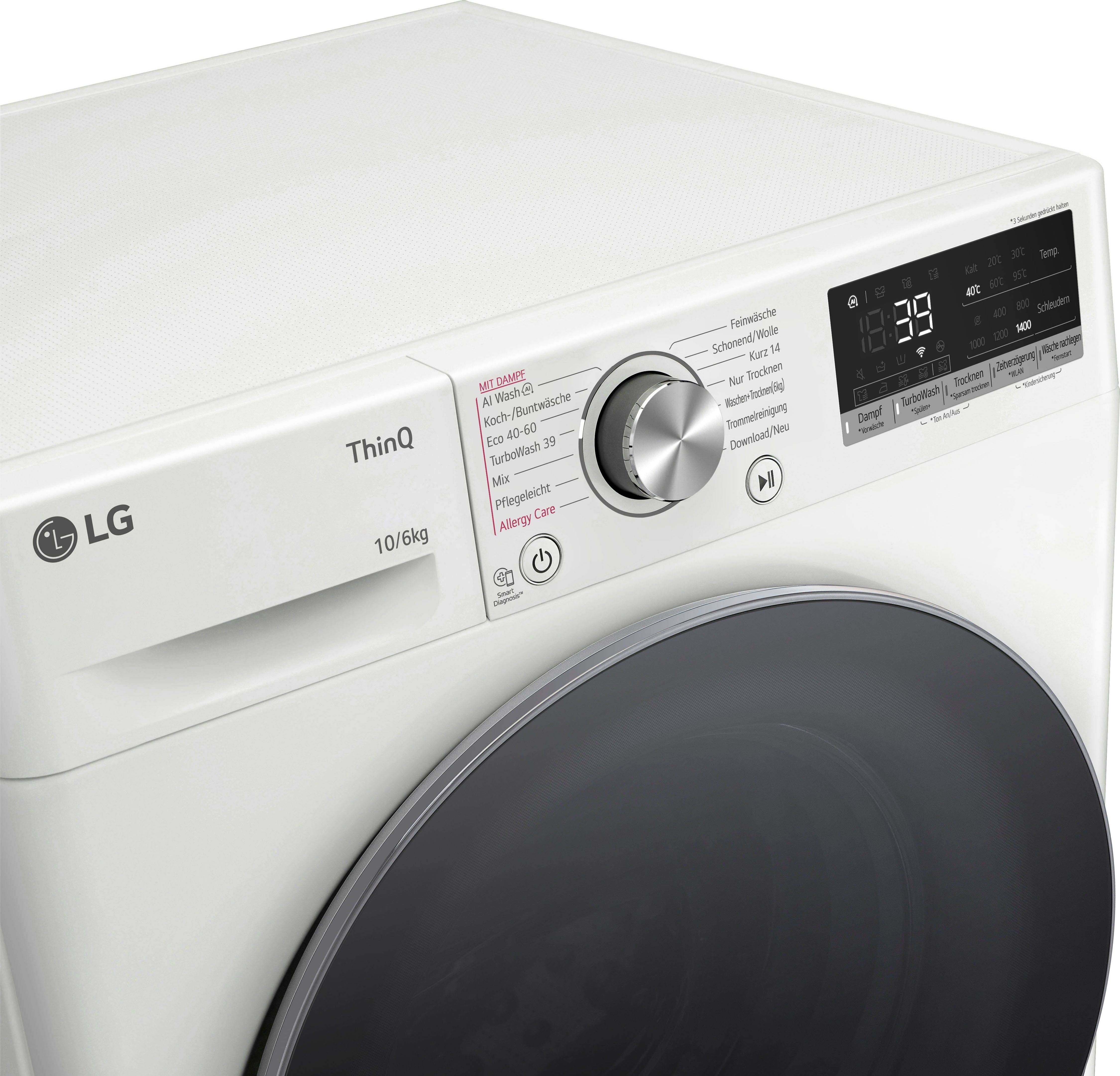 LG Waschtrockner Serie 7 W4WR70X61, 10 kg, 6 kg, 1400 U/min