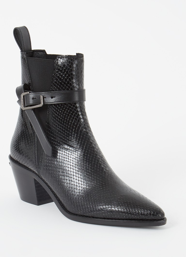 Ghete din piele cu imprimeu de șarpe Tyler Cecilia de la Zadig&Voltaire
