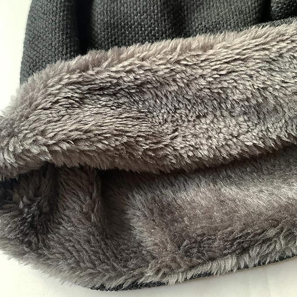 Strickmütze Mütze Herren Damen Warme Plüsch Herbst Wintermütze (Weich und Bequem Strickmütze) Slouch Mützen