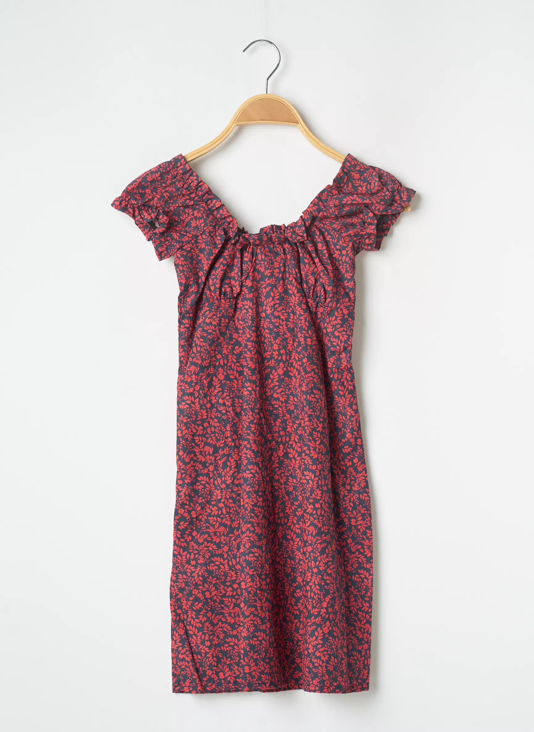 Laagam Robes Courtes Femme couleur rouge