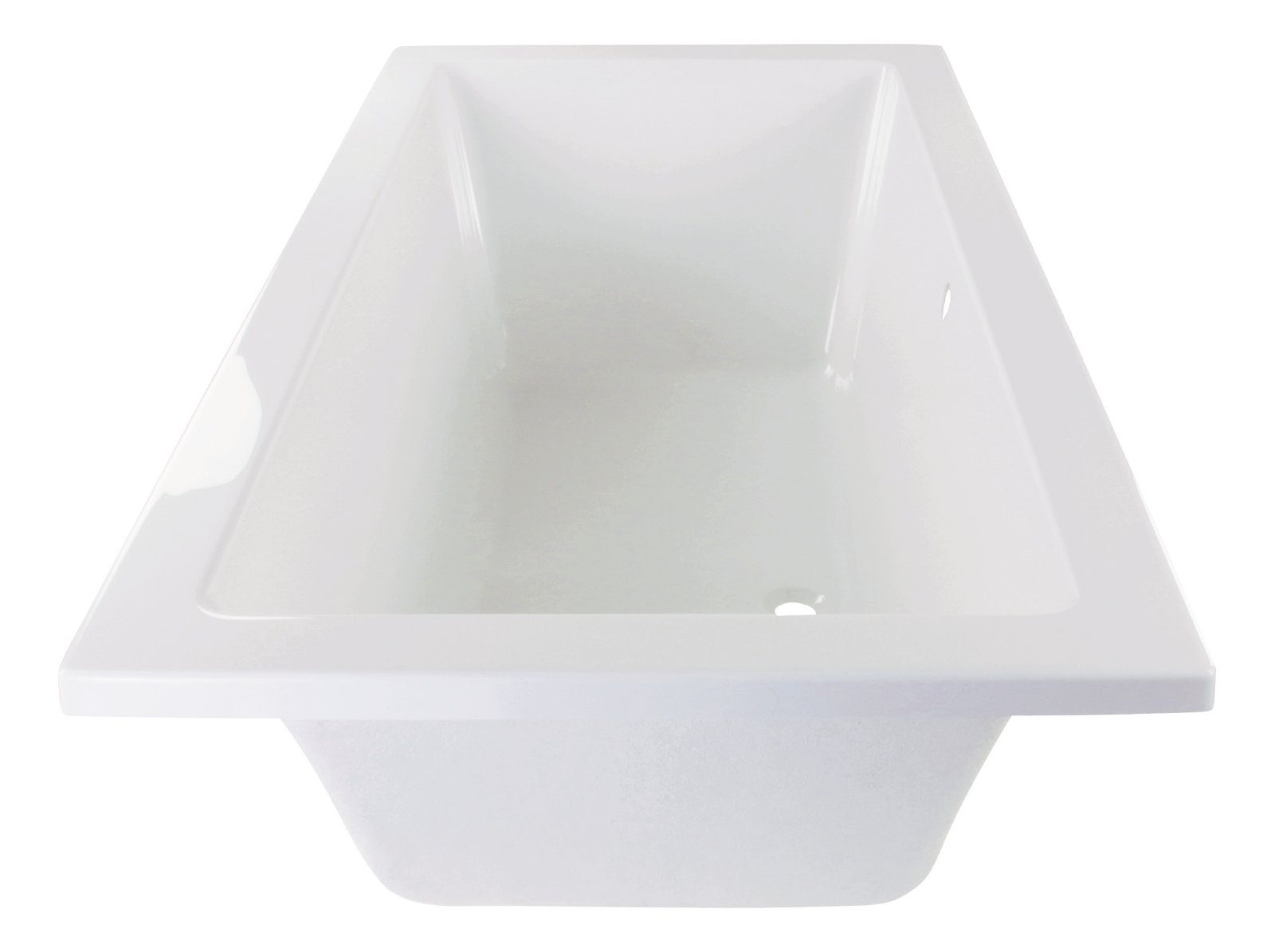 aquaSu Badewanne liDano, (1-tlg), Weiß, 200 x 90 cm, Acryl, Rechteckbadewanne, 801768