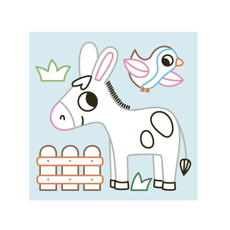 Livre Mes premiers coloriages sans dépasser, à la ferme - Fleurus