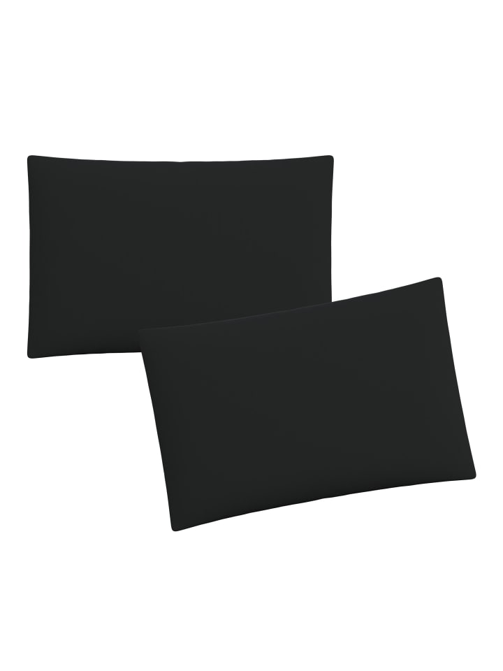 GMD Living 2er Set Jersey Kissenhüllen JESBERG in Farbe Schwarz günstig kaufen