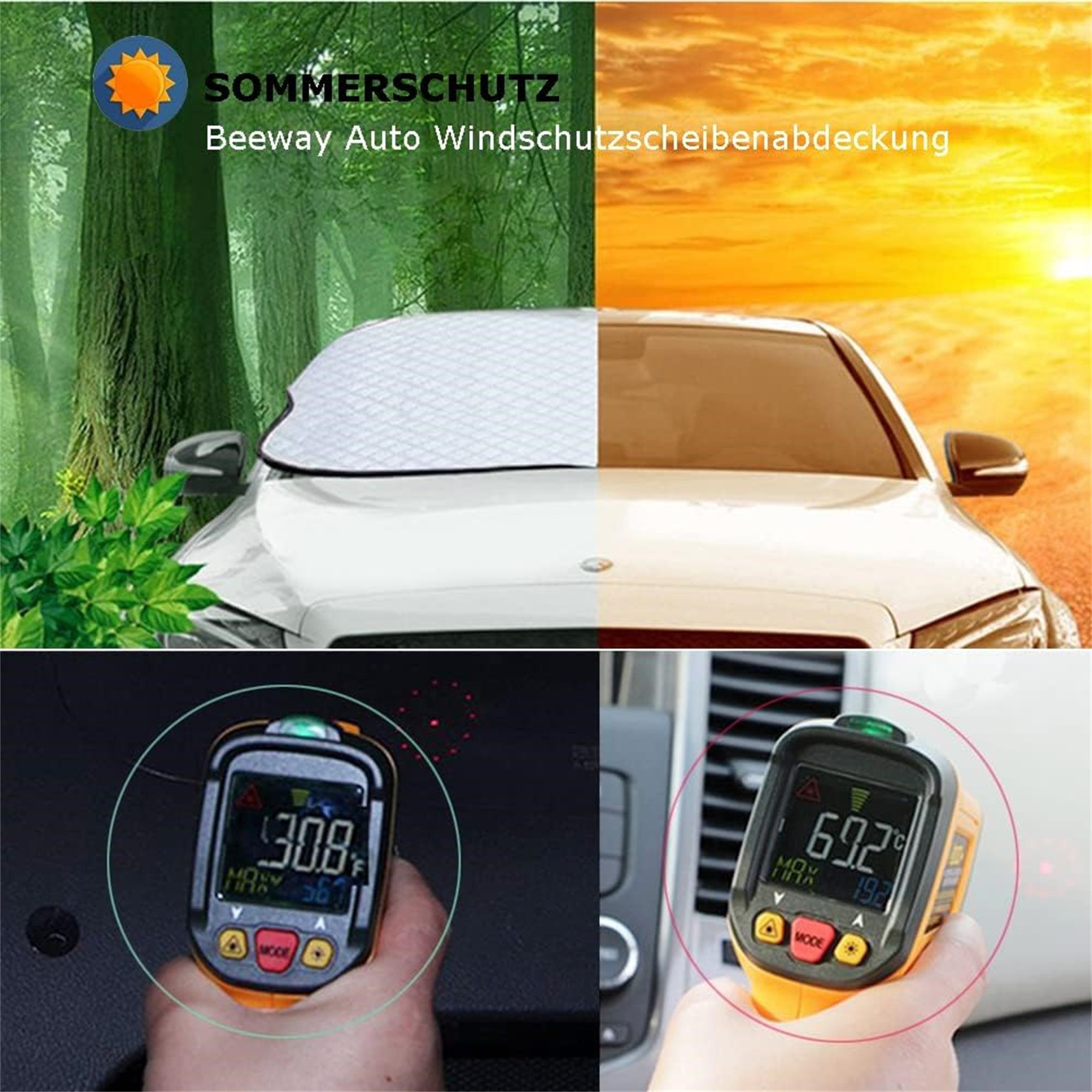 flowgoer Frontscheibenabdeckung Auto-Windschutzscheibenschutz, (1-St)