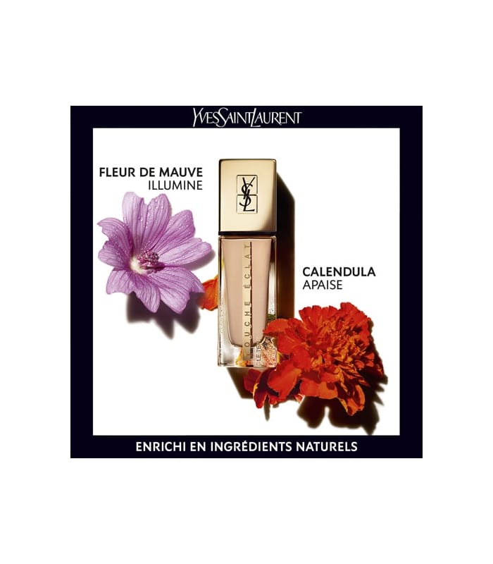 YVES SAINT LAURENT-TOUCHE ECLAT LE TEINT-Fond de teint hydratant & tenue 24H, naturel & lumineux