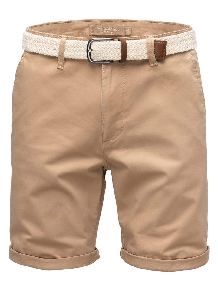 Amaci&Sons Chinoshort inkl. Gürtel BERWYN in Beige günstig kaufen
