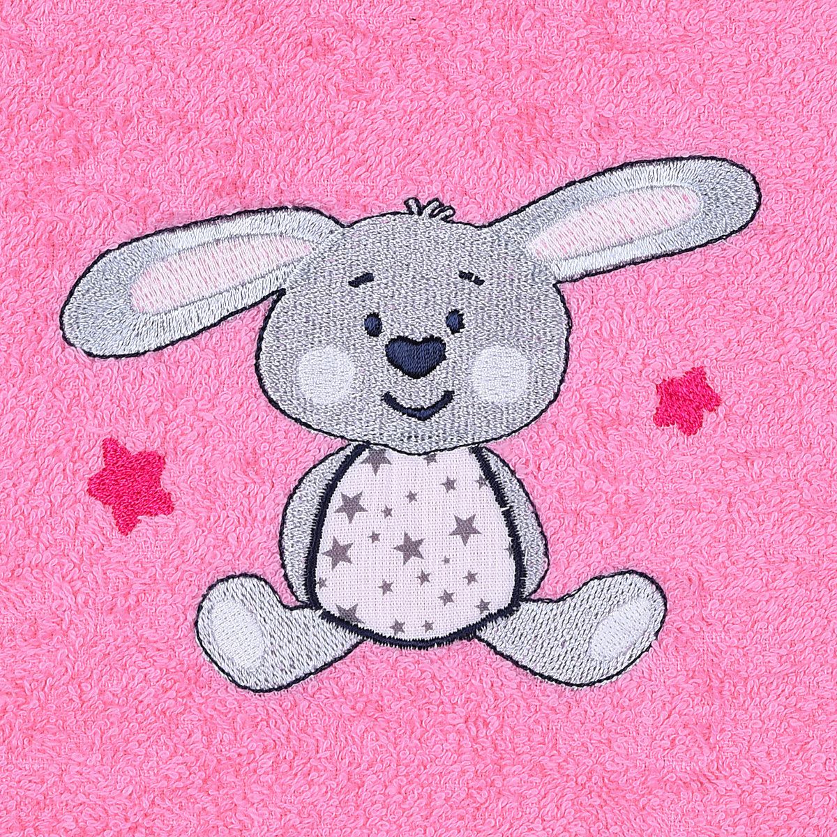 Waschhandschuh 2er Set, Hase, pink, 15 x 21 cm