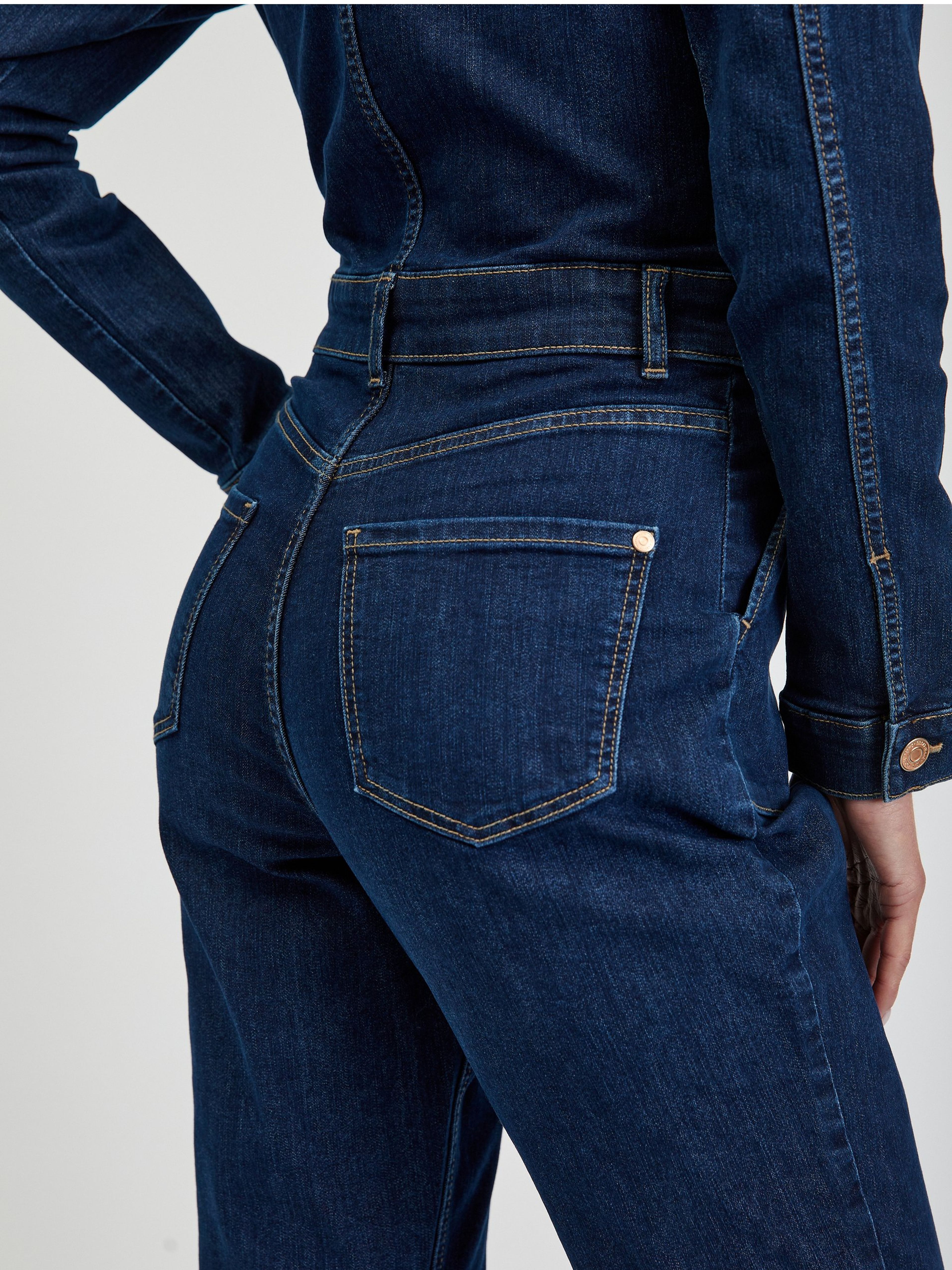 Dunkelblauer Damen-Jeans-Overall ORSAY