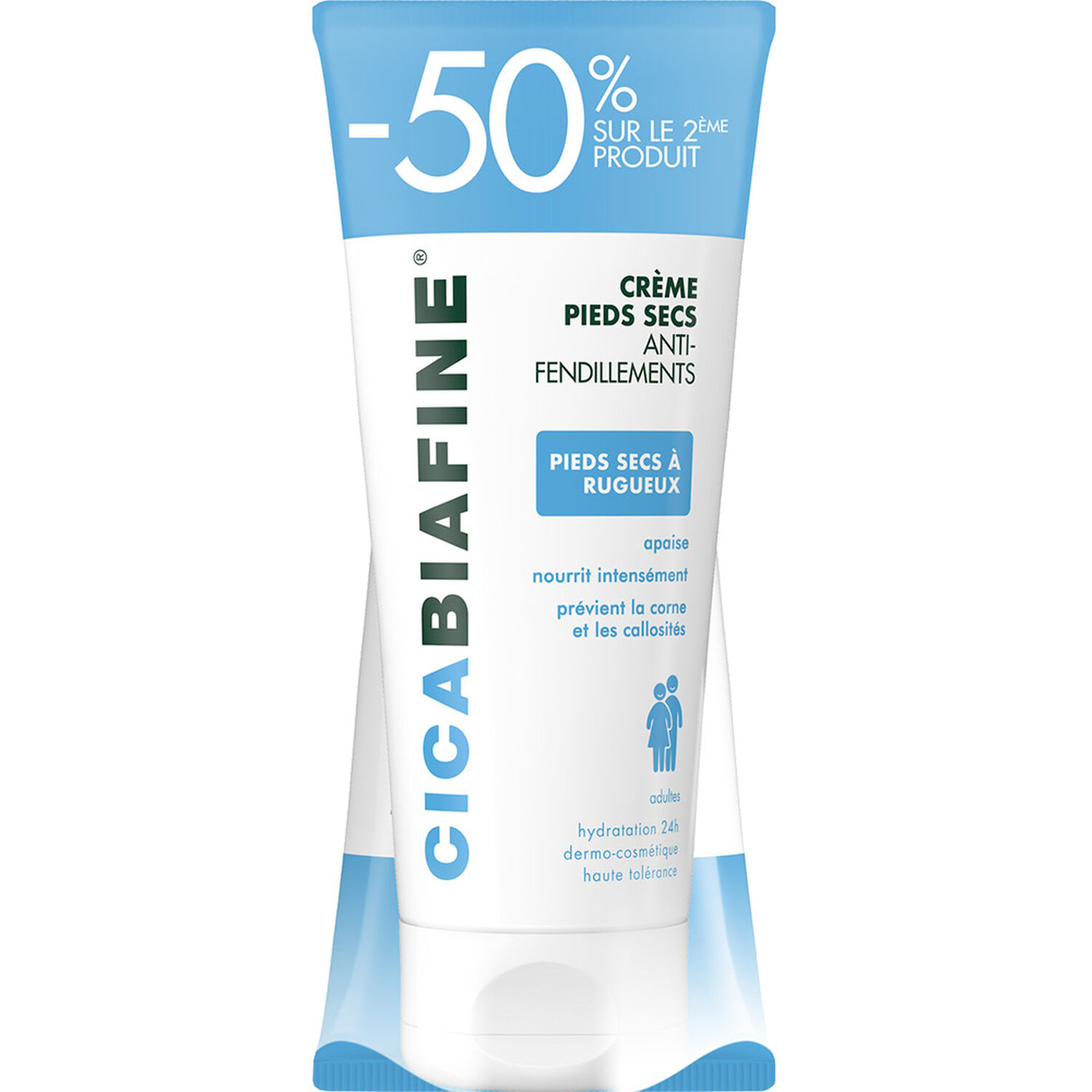 Cicabiafine Crème pieds CICABIAFINE® Duo Crèmes Pieds Secs Anti-Fendillements 2 x 100ml