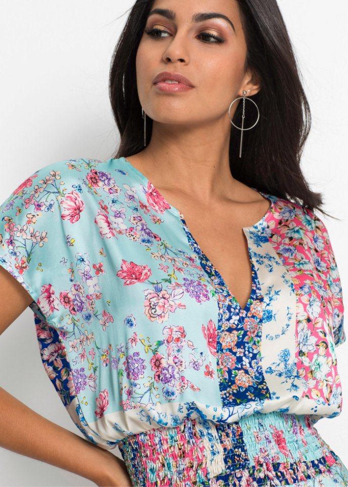 Zipfel-Kleid in Satinqualität