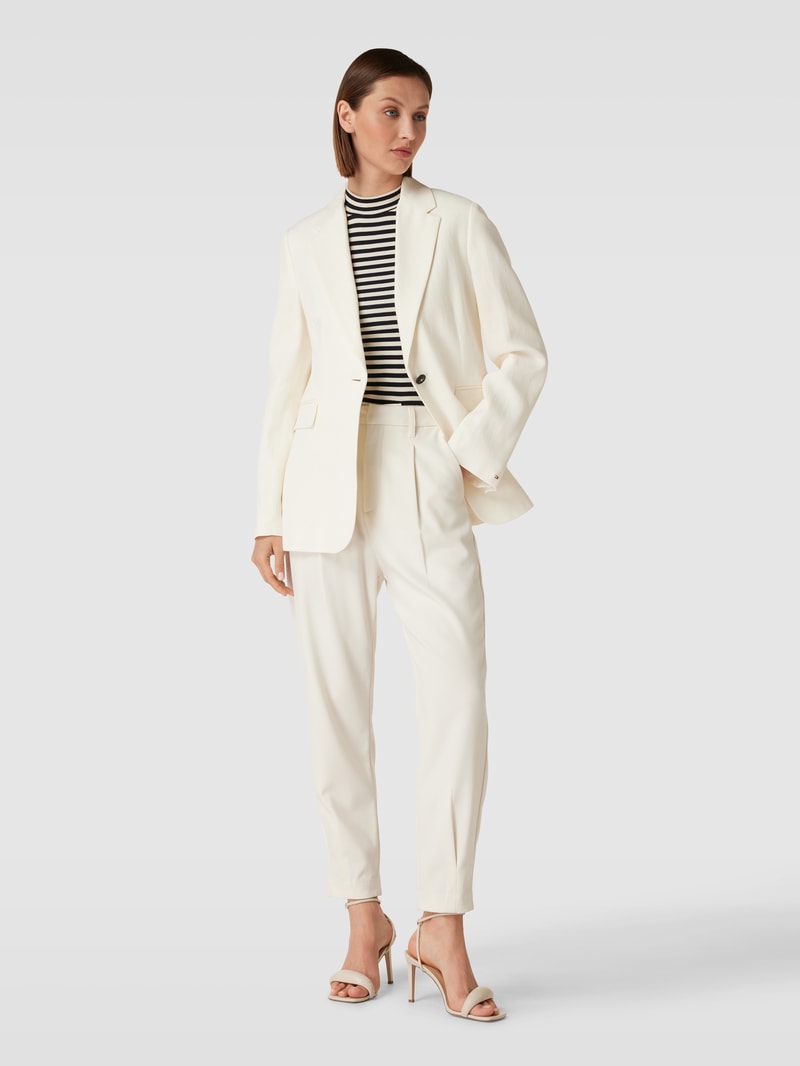 Blazer mit Leinen-Anteil in ecru