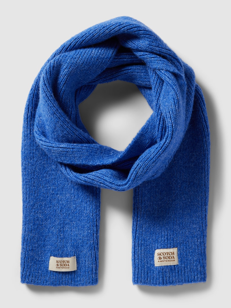 Schal mit Label-Detail in blau